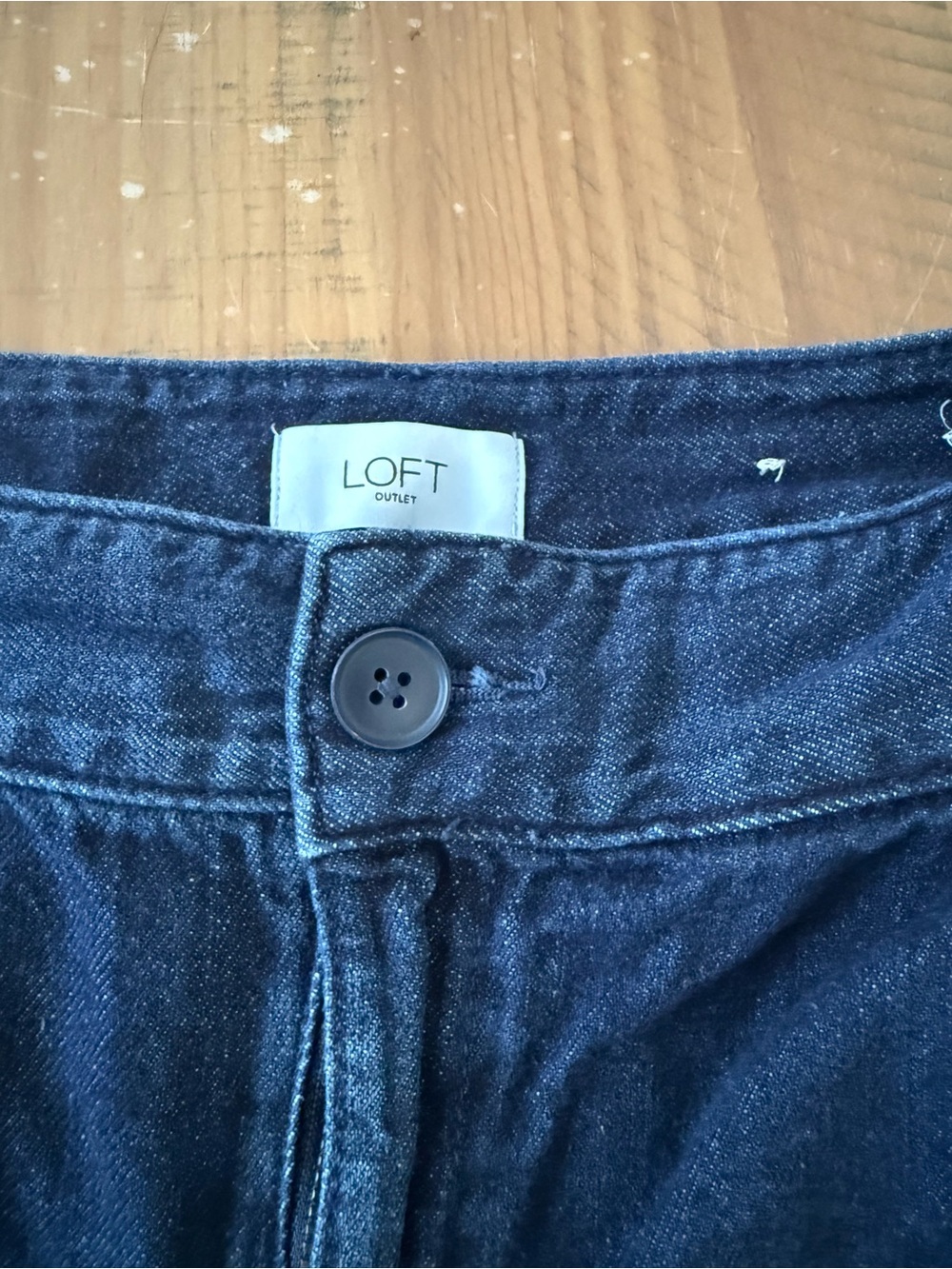 LOFT Outlet Dark Blue Denim Bermuda Shorts